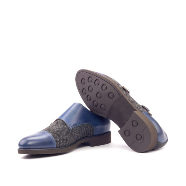  Luxury Handbags by you Blue and Gray Double Monk Shoe, view 3