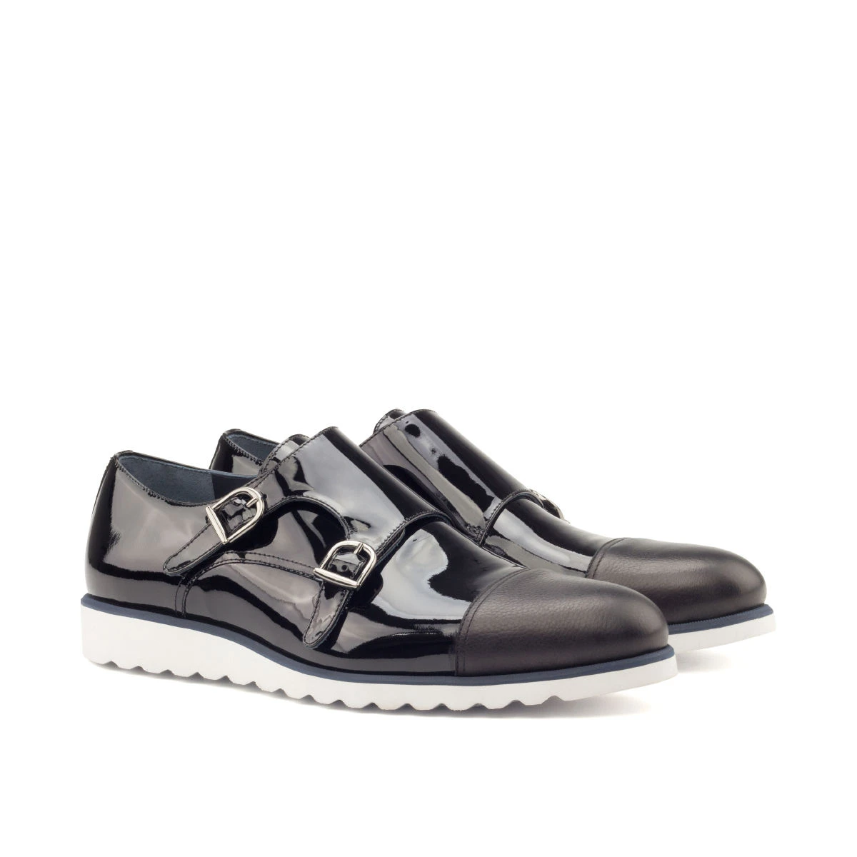 Black Double Monk Shoe Black Double Monk Shoe