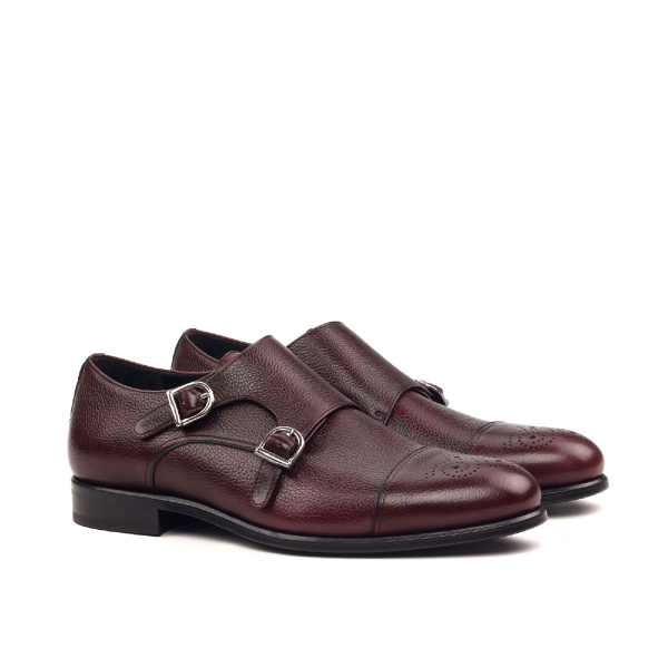 Burgundy Double Monk Shoe