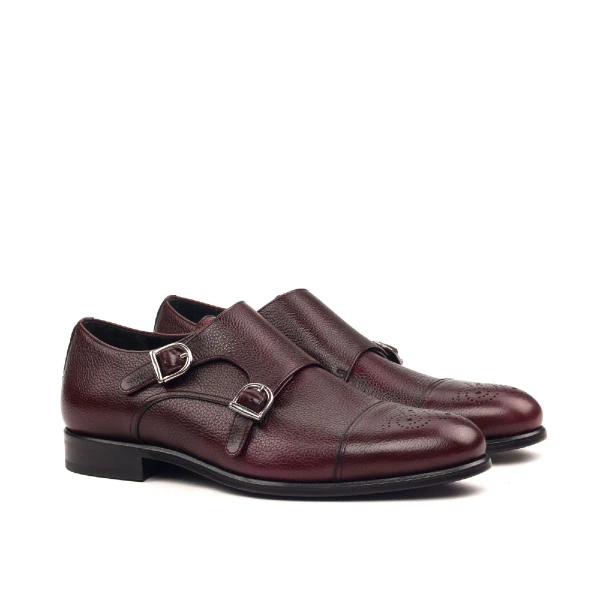 Burgundy Double Monk Shoe