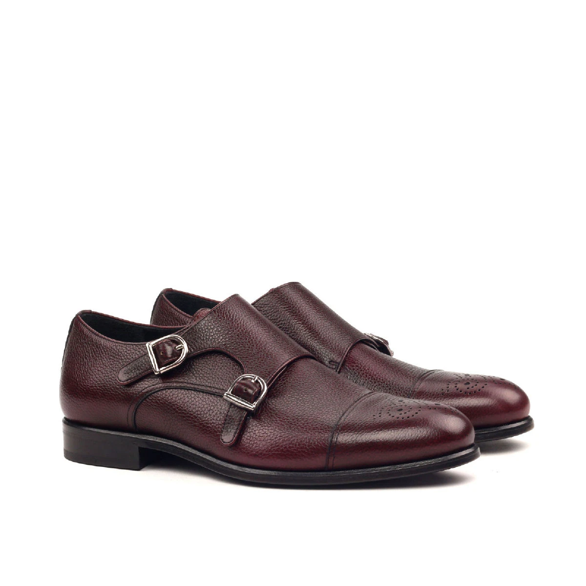 Burgundy Double Monk Shoe Burgundy Double Monk Shoe