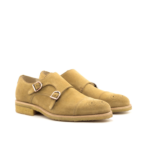Brown Double Monk Shoe