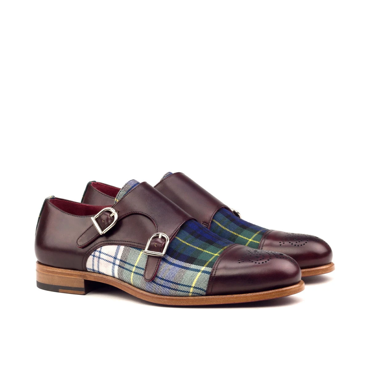Blue Double Monk Shoe Blue Double Monk Shoe