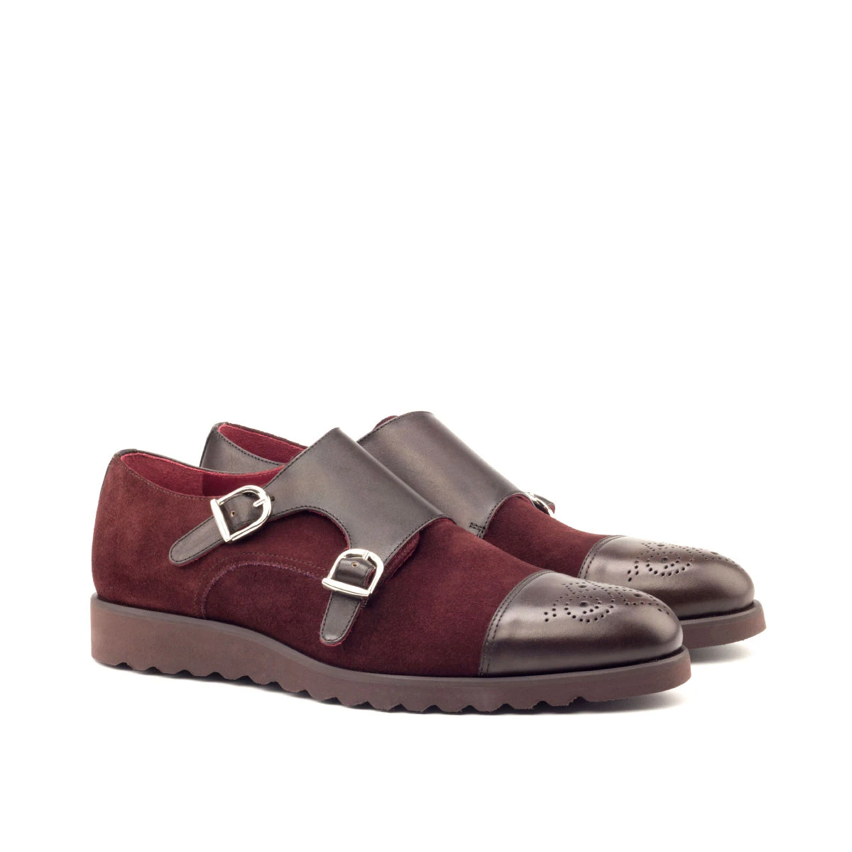 Burgundy Double Monk Shoe Burgundy Double Monk Shoe