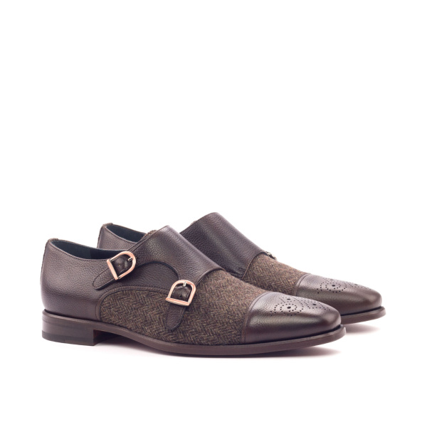 Brown Double Monk Shoe
