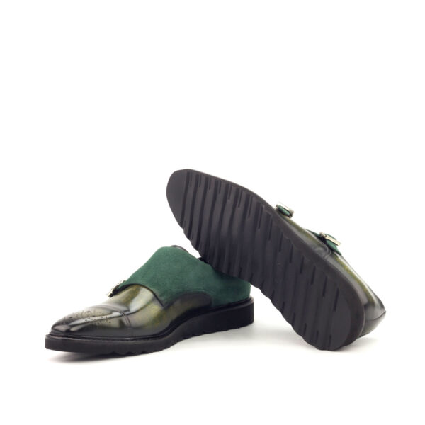 Luxury Handbags by you Green Double Monk Shoe, view 3
