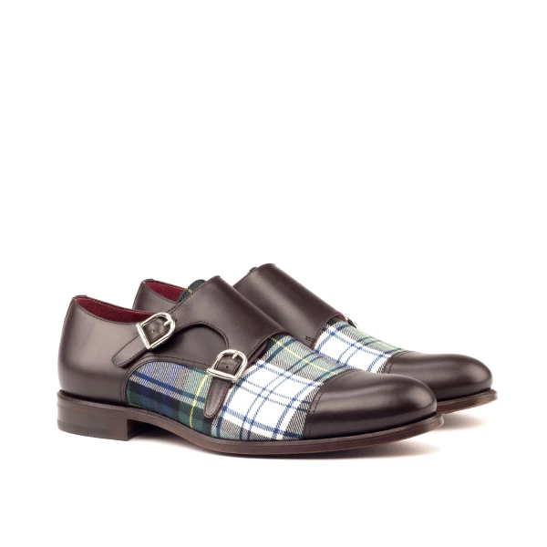 Blue Double Monk Shoe