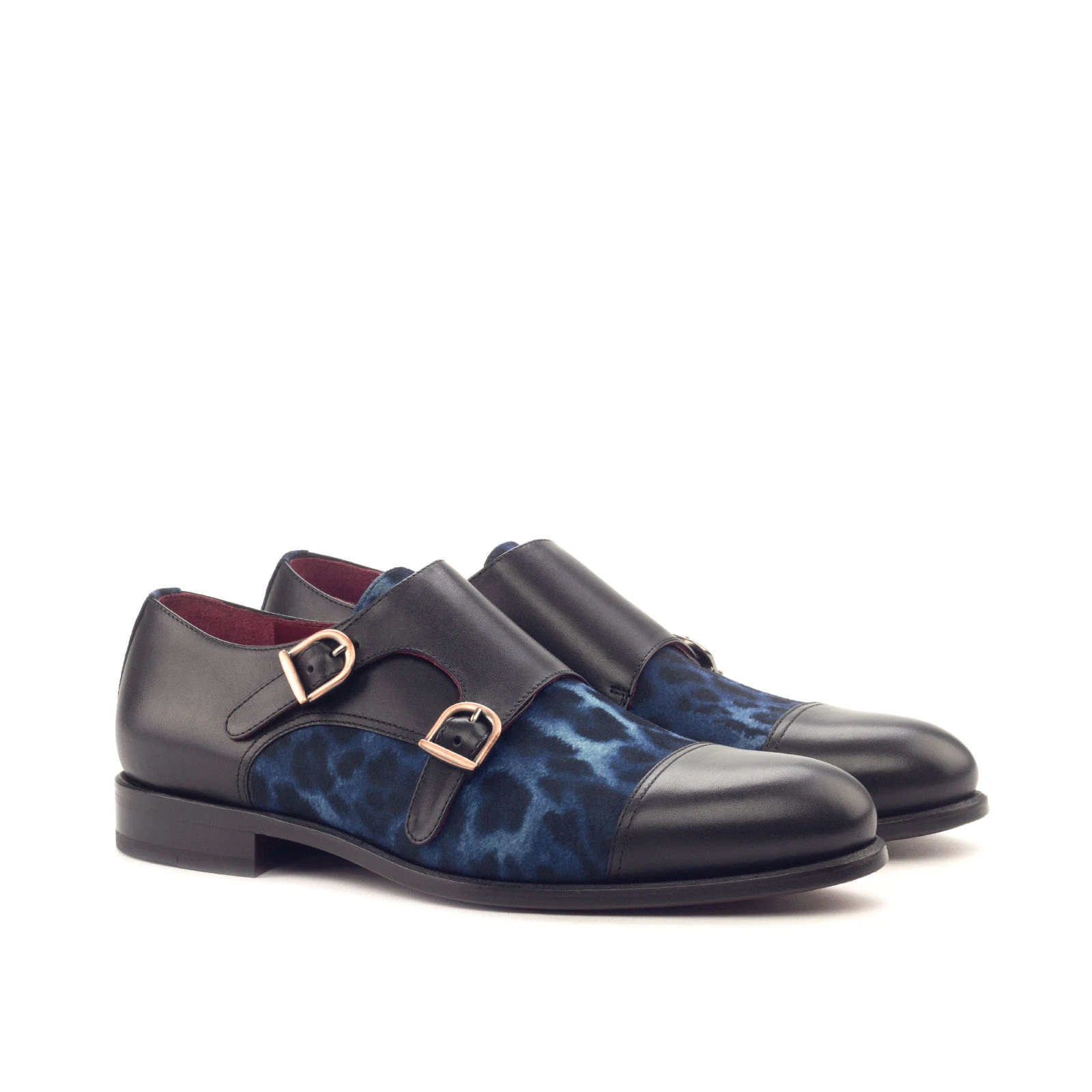 Blue Double Monk Shoe Blue Double Monk Shoe