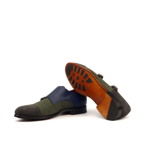  Luxury Handbags by you Green Double Monk Shoe, view 3
