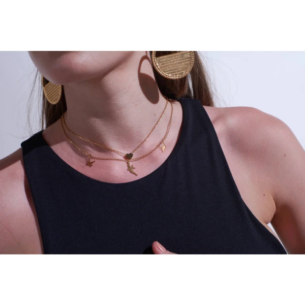 Birds necklace Jewelry gold plated Luxury Shoes 