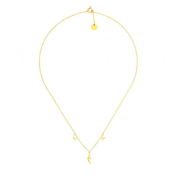 Birds necklace Jewelry gold plated Luxury Shoes 