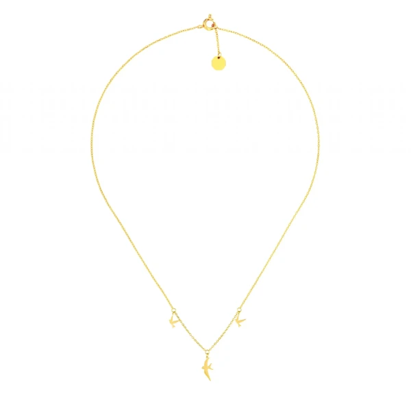 Birds necklace Jewelry gold plated Luxury Shoes 