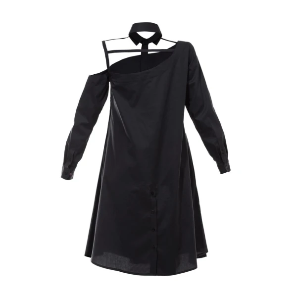 Asymmetric blazer dress black – 34   Luxury Shoes 