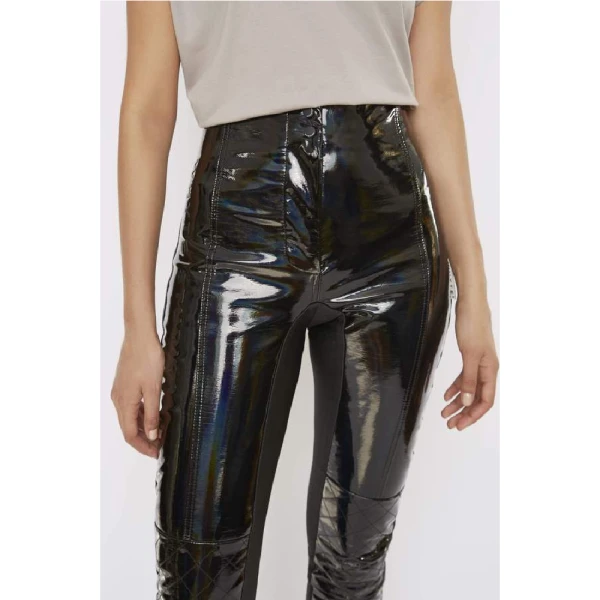 The turbulent holographic high waisted biker trouser – 6   Luxury Shoes 