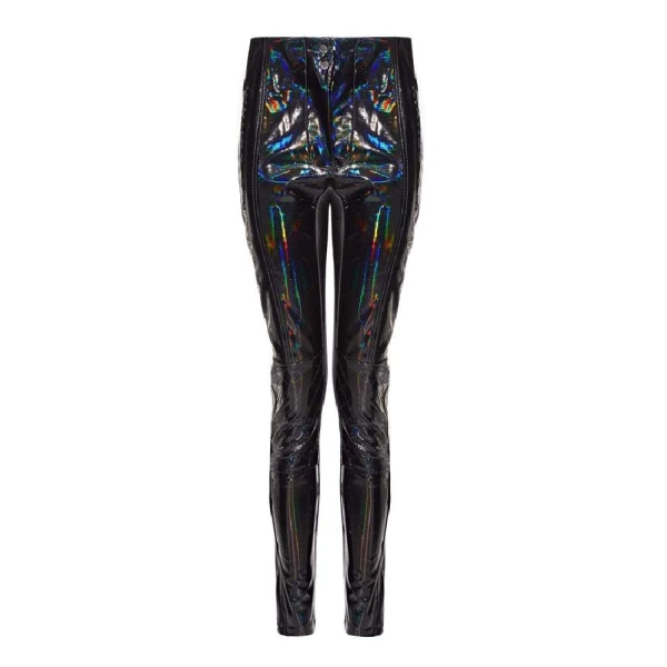 The turbulent holographic high waisted biker trouser – 6   Luxury Shoes 