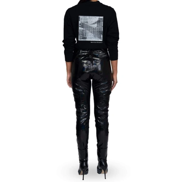 The turbulent holographic high waisted biker trouser – 6   Luxury Shoes 