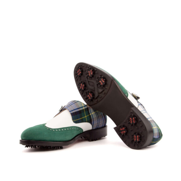  Luxury Handbags by you Green Suede Single Monk Strap Dress Shoes, view 3