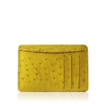 Ostrich Leather Mustard Cardholder Accessories Bangkok Bootery Luxury Shoes 