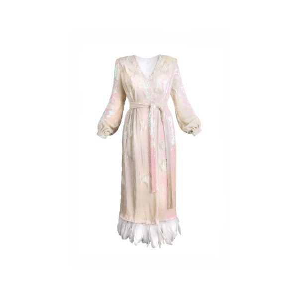 Pink Dress Pink Dress With Pearls And Feathers Clothing Apple Bodyshape Luxury Shoes 