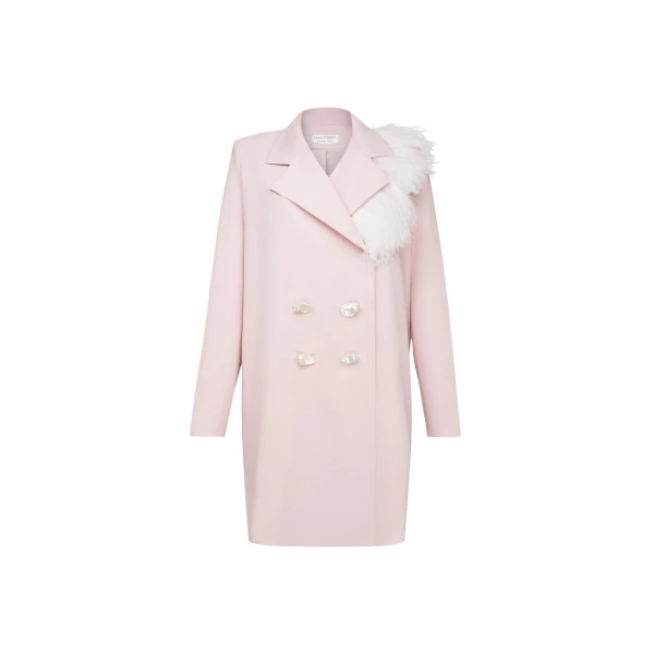 Pink Dress Pink Dress With Pearls And Feathers Clothing Apple Bodyshape Luxury Shoes 