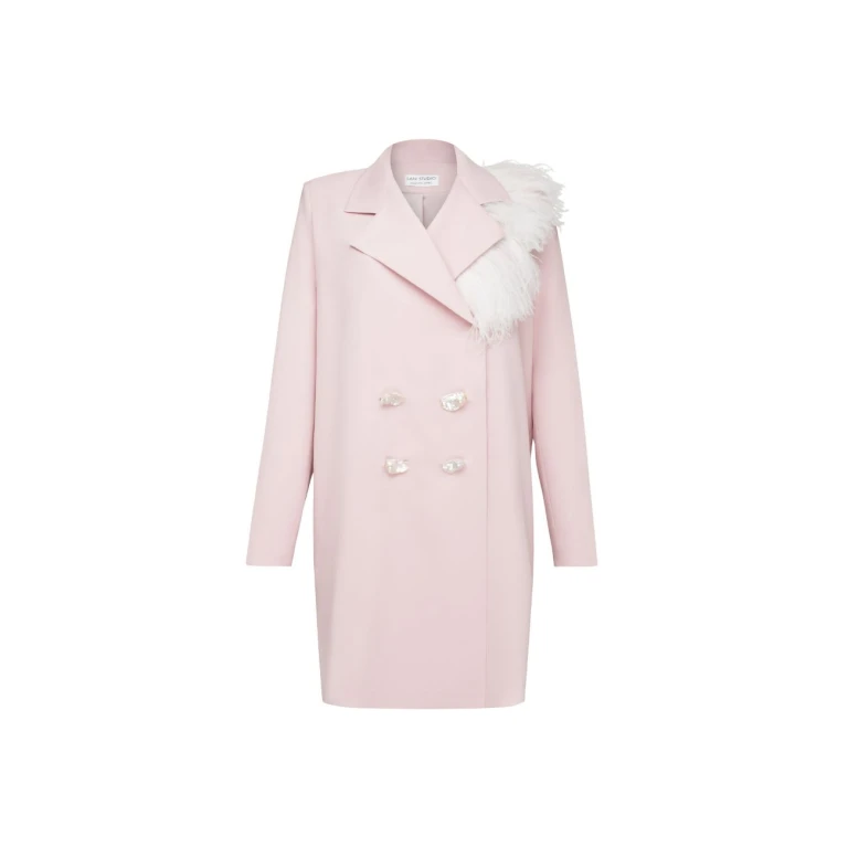 Pink Dress Pink Dress With Pearls And Feathers Clothing Apple Bodyshape Luxury Shoes 