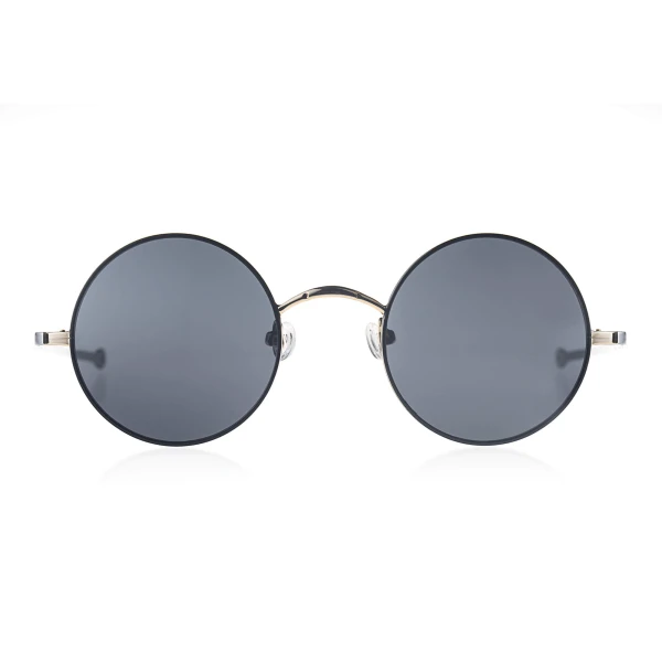 Neo-Ne men’s round black metal sunglasses Men Black Luxury Shoes 