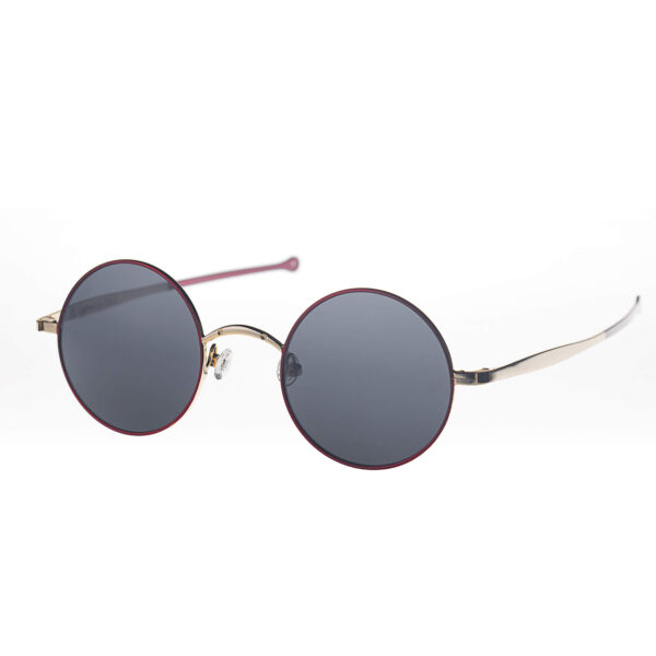 Neo-Ne Eyewear Neo-Ne women’s round red metal sunglasses, view 3