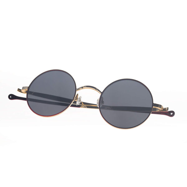 Neo-Ne Eyewear Neo-Ne women’s round red metal sunglasses, view 4