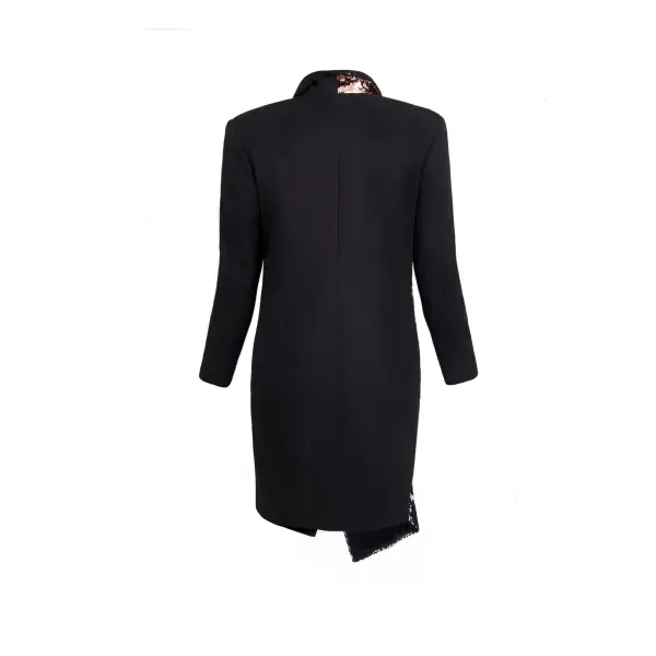 black sequin tuxedo dress ‘S Black Sequin Tuxedo Dress Clothing black dress Luxury Shoes 