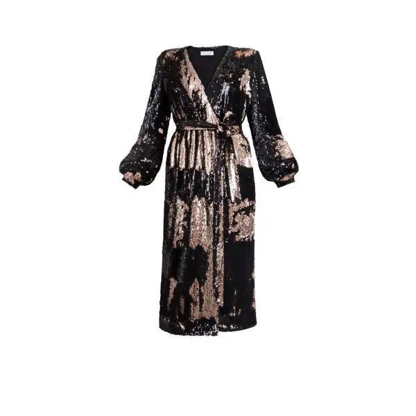 ‘S Black Sequin Dress With Feathers Clothing black dress Luxury Shoes 