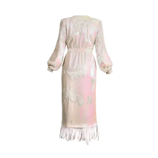‘S Sequin Tuxedo Pearl Dress With Feathers Clothing Bridal Luxury Shoes 