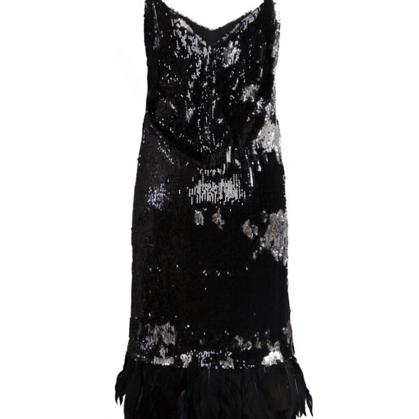 Sequin Black Dress With Feathers Clothing Cocktail Party Luxury Shoes 