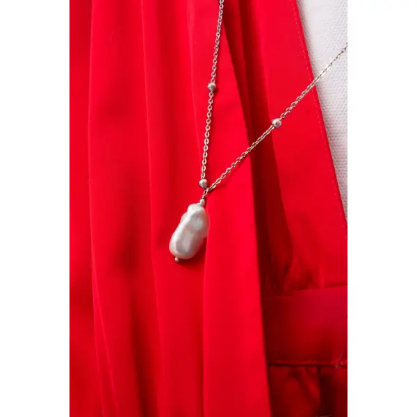 Silk Red With Baroque Pearl  Jumpsuit Clothing buy red dress Luxury Shoes 