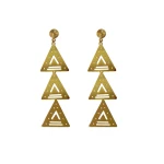 Flor Amazona women’s three cordilleras gold earrings Earrings  Luxury Shoes 