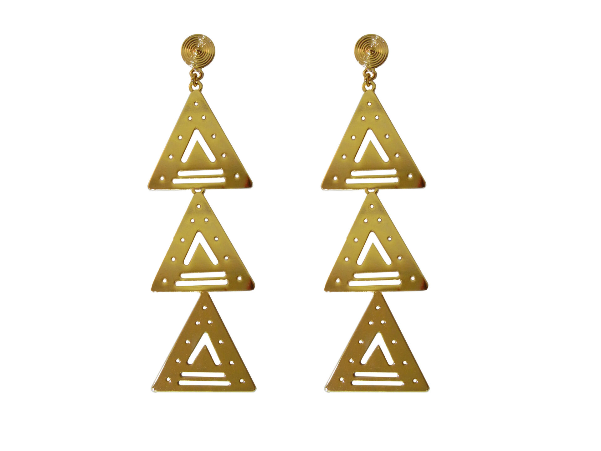 Flor Amazona women’s three cordilleras gold earrings Earrings  Luxury Shoes 
