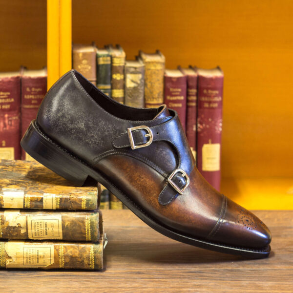 Luxury Handbags by you Gray Double Monk Shoe, view 4