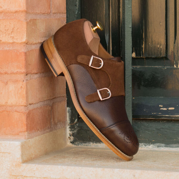 Luxury Handbags by you Brown Double Monk Shoe, view 4