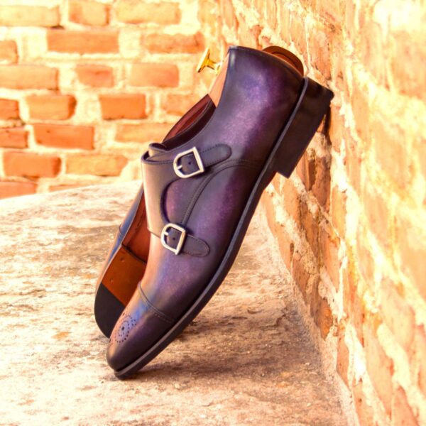  Luxury Handbags by you Purple Double Monk Shoe, view 4
