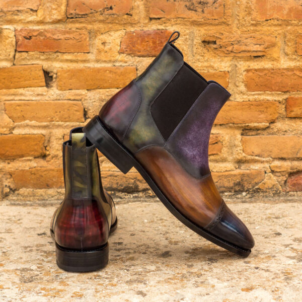  Luxury Handbags by you Hand Made Patina Chelsea Multi Boot Shoe, view 4