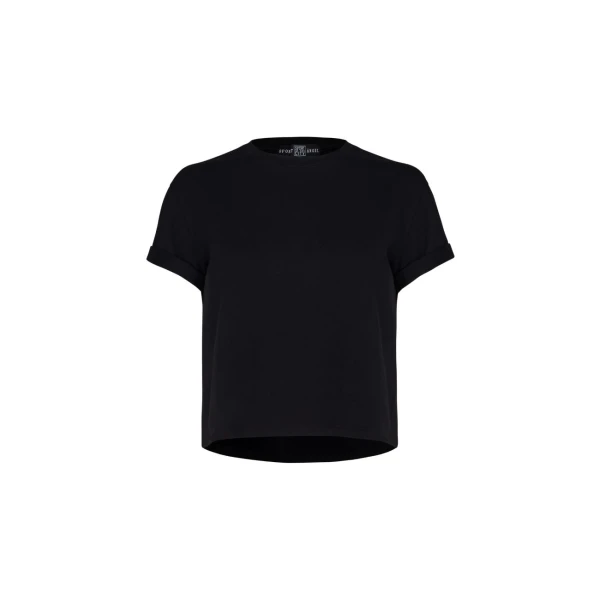 Sport Angel women’s black t-shirt Activewear crop top Luxury Shoes 