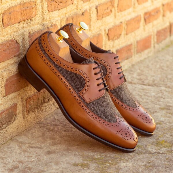  Luxury Handbags by you Mens Dress Longwing Blucher Shoe, view 4