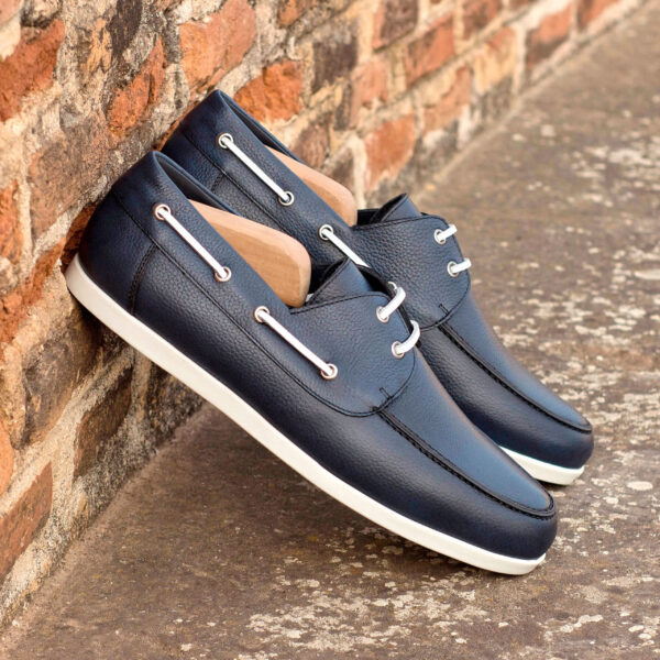  Luxury Handbags by you Navy blue boat shoes, view 4