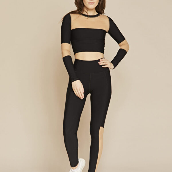 Sport Angel women’s pilates leggings with mesh detail, view 7