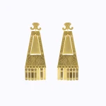 Xiu 24 Karats Gold Plated Bronze Earrings Earrings best seller Luxury Shoes 