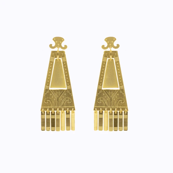 Xiu 24 Karats Gold Plated Bronze Earrings Earrings best seller Luxury Shoes 