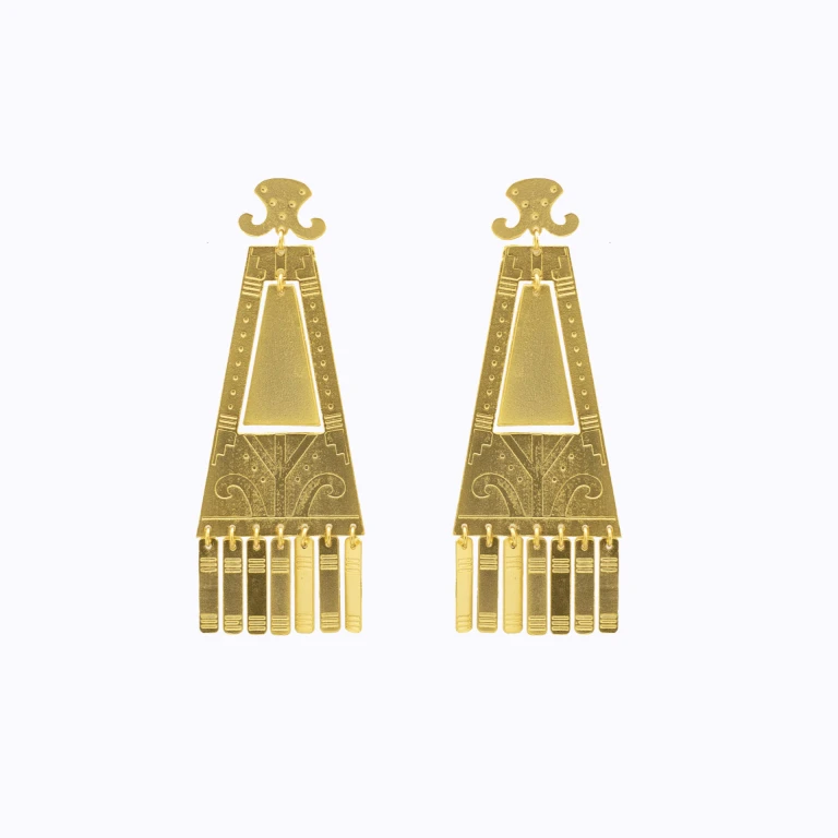Xiu 24 Karats Gold Plated Bronze Earrings Earrings best seller Luxury Shoes 
