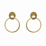 Milue 24 Karats Gold Plated Bronze Earrings Earrings best seller Luxury Shoes 