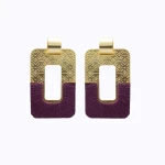 Tautan 24 Karats Gold Plated Bronze With Wine Red  Threads Earrings Earrings best seller Luxury Shoes 