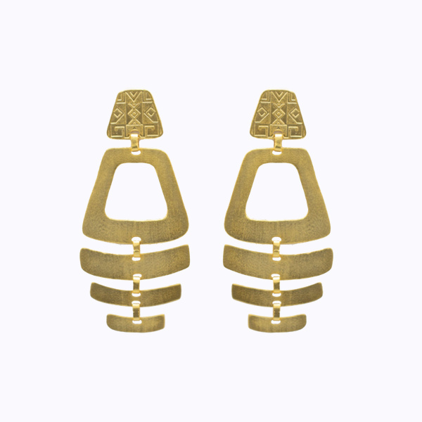 Ikan 24 Karats Gold Plated Bronze Earrings Accessories best seller Luxury Shoes 