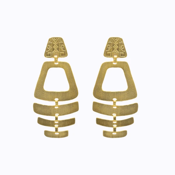 Ikan 24 Karats Gold Plated Bronze Earrings Accessories best seller Luxury Shoes 